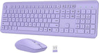 Wireless Keyboard and Mouse Combo, Full-Size Silent Ergonomic Keyboard and by QUASIO