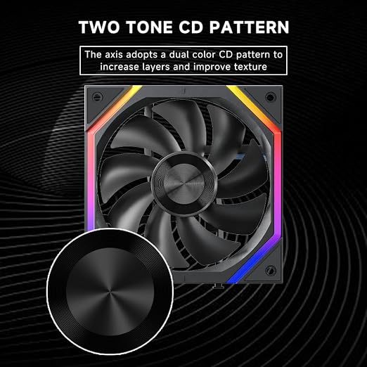 Jungle Leopard Galaxy 120mm PC Reverse Blade Case Fans, ARGB and PWM Cooling - Image 4