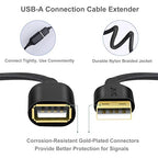 OKRAY USB Extension Cable 5 Pack, 6FT Nylon Braided USB 2.0 Extension Cables - Image 2