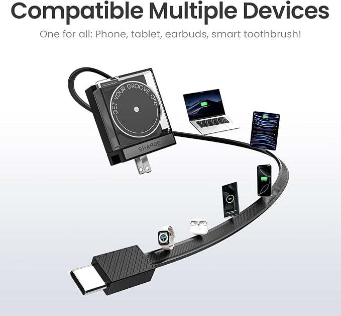 Retractable 65W USB C Charger, GaN Power Wall Charger - Image 6