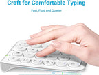 iClever Number Pad, KP08 Bluetooth Number Pad, Ultra Slim and Lightweight - Image 4