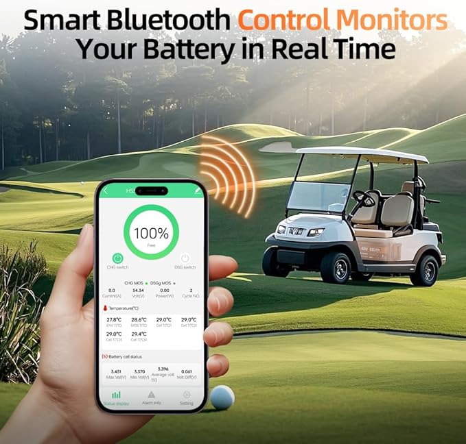 48V 100Ah LiFePO4 Lithium Battery Golf Cart - Image 6