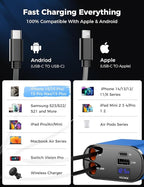 【Upgraded】 SUPERONE Retractable Car Charger 4 in 1, Fast Car Phone Charger - Image 4