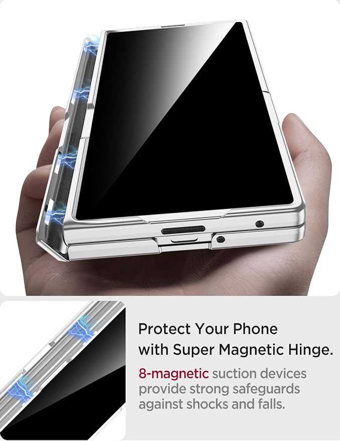 Miimall for Z Fold 7 Case with Privacy Screen Protector, Built-in Adjustable - Image 4