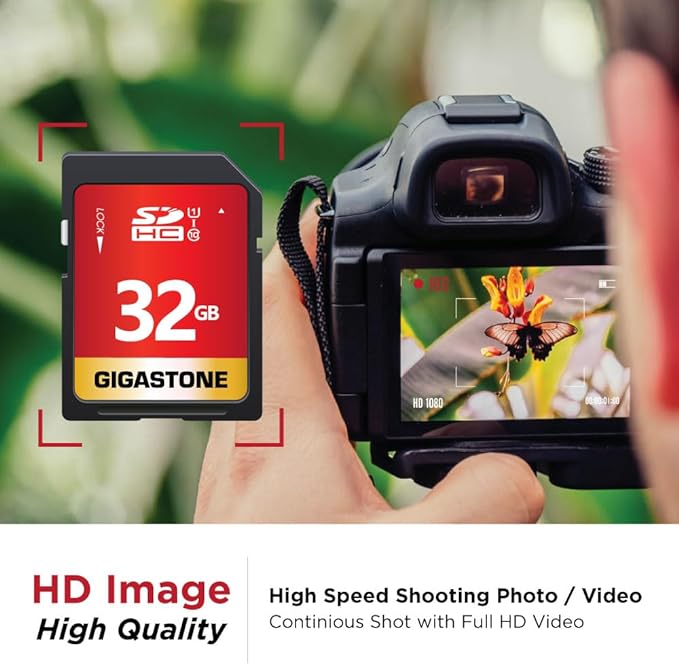 GIGASTONE 32GB SD Card 5-Pack UHS-I U1 Class 10 SDHC Memory Card High-Speed - Image 4