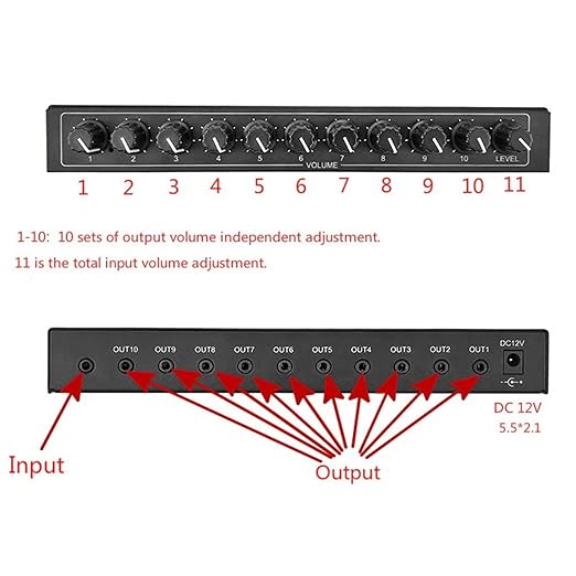 10 Channel Headphone Amplifier 1 In 10 Out Channel Stereo Distributor Headphone - Image 4