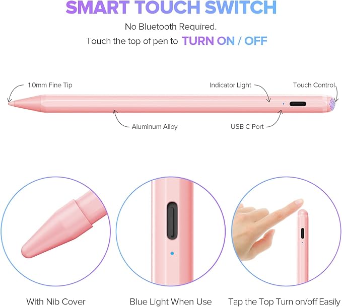 Stylus Pen for iPad 6th-11th Generation-2X Fast Charge Active Pencil Compatible - Image 5