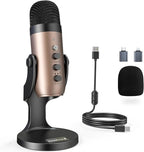ZealSound Podcast Microphone for PC, Noise Cancellation USB Mic by zealsound