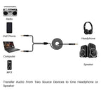 1/8 Inch TRS Stereo Y Splitter Cable 6FT, 3.5mm Male to 2-Male Y-Splitter - Image 4