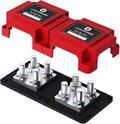 400A Bus Bar 8 M10 Terminal Studs Modular Design Tin Plated Copper Distribution by AMOMD