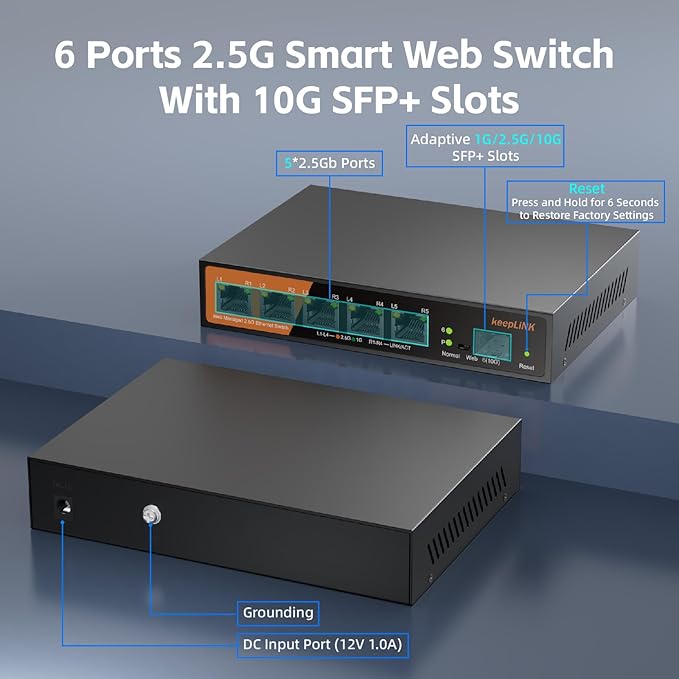 6 Port 2.5G Web Smart Managed Ethernet Switch - Image 2