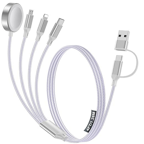 4-in-2 Charging Cable for Apple Watch Charger/Samsung/iPhone Charger, by HitfineLLC