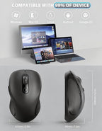 Trueque Wireless Mouse for Laptop, 2.4GHz Ergonomic Computer Mouse - Image 7