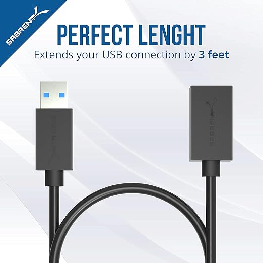 SABRENT 22AWG USB 3.0 Extension Cable A Male to A Female 3 Feet - Image 3