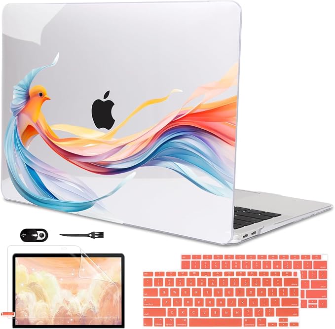 Compatible with 2021 2020 2019 2018 MacBook Air 13 inch Case M1 A2337 A2179 by LCMOCICO