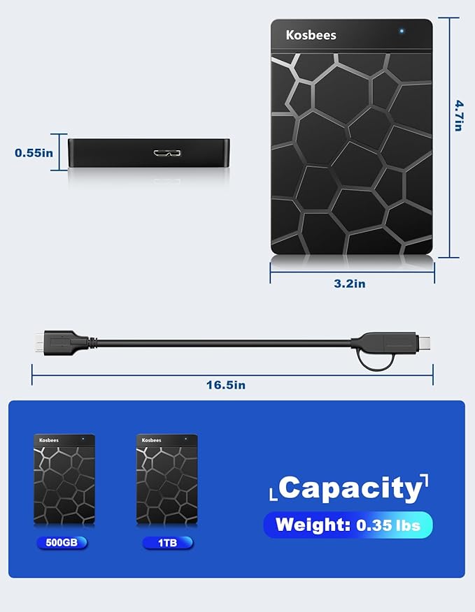 1 TB External Hard Drives, Portable Hard Drive - Image 8
