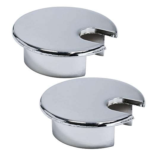 2 Pcs Desk Grommet 1-3/8" / 35 mm, Desk Cord Hole Cover, Cable Grommet Metal by EASYEAH
