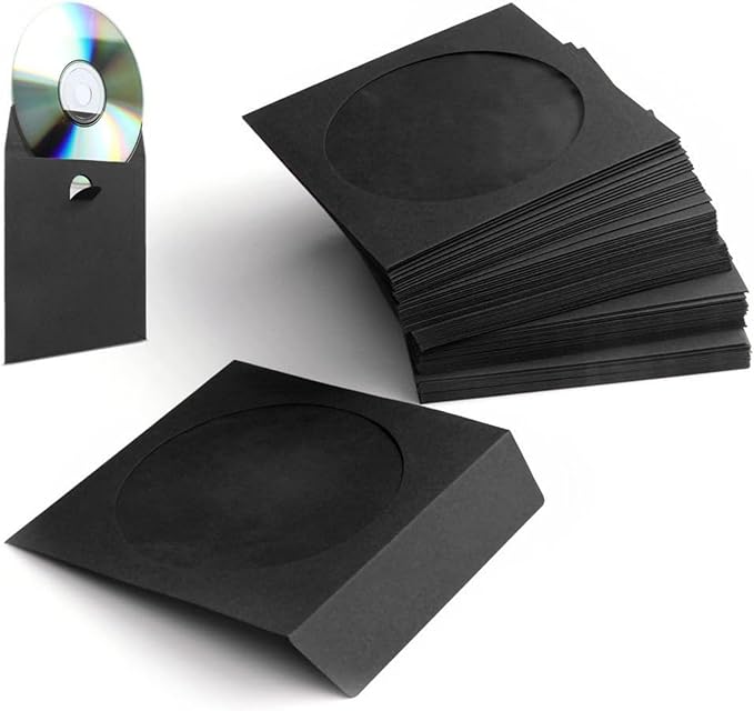 Flexzion DVD CD Sleeves 100 Pack by Flexzion