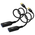 USB Extension Cable 6FT, 2 Pack USB Extender High Speed USB3.0 Extension Cord by HomeTravelChargerAccessory