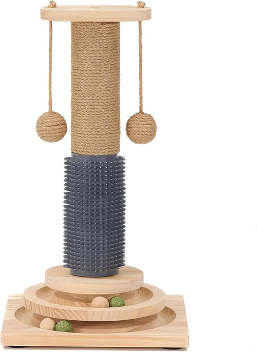 4-in-1 Solid Wood Cat Scratching Post by Unknown
