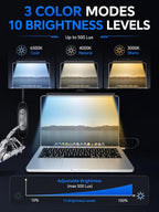 Laptop Monitor Light Bar, USB e-Reading LED Task Lamp, 3 Adjustable Color - Image 6