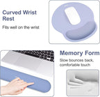 MOSISO Wrist Rest Support for Mouse Pad&Keyboard Set, Circle Curved Ergonomic - Image 4