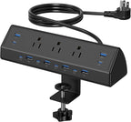 Jgstkcity 130W Desk Clamp Power Strip, 12 USB Ports, Surge Protector, ETL by Jgstkcity