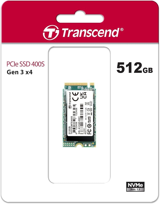 Transcend 512GB MTE400S M.2 2242 PCIe Gen3x4 SSD, Compatible - Image 2