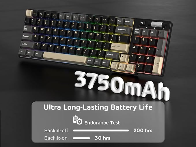 RK ROYAL KLUDGE RK96 RGB Limited Ed, 90% 96 Keys Wireless 3-Mode - Image 7