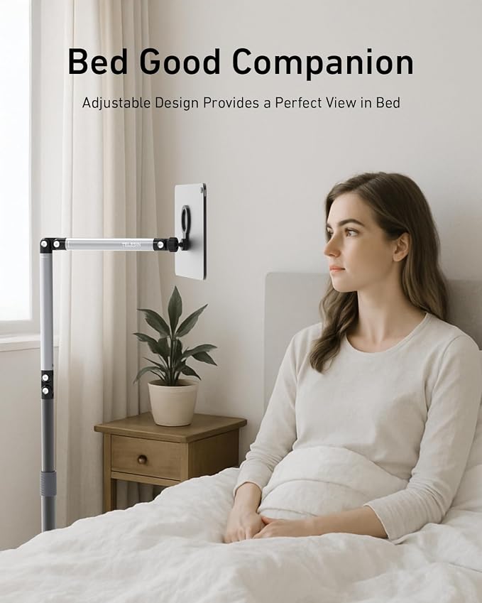 TELESIN° Magnetic Phone Tablet Floor Stand, Aluminum Alloy Phone Holder Stand - Image 7