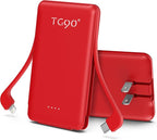 TG90° 5000mAh Ultra Slim Power Bank Built in Foldable AC Plug and Cables by TG90%C2%B0