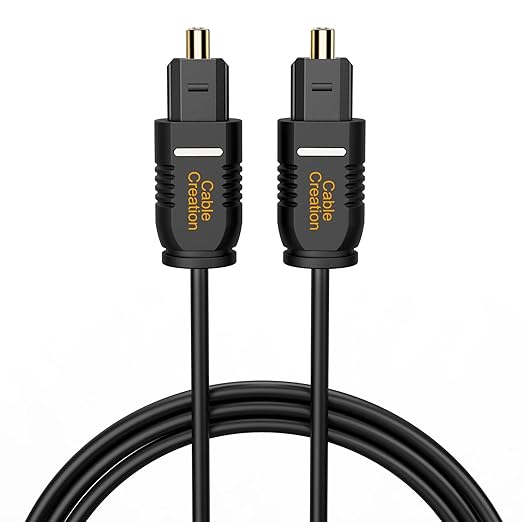 CableCreation Optical Digital Audio Cable 15FT 2-Pack, Thin Fiber Optic Toslink by CableCreation