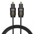 CableCreation Optical Digital Audio Cable 15FT, Thin Fiber Optic Toslink Gold by CableCreation