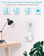 2 Pack Germany France Travel Plug Adapter, Type E/F Power Plug Adapter - Image 3