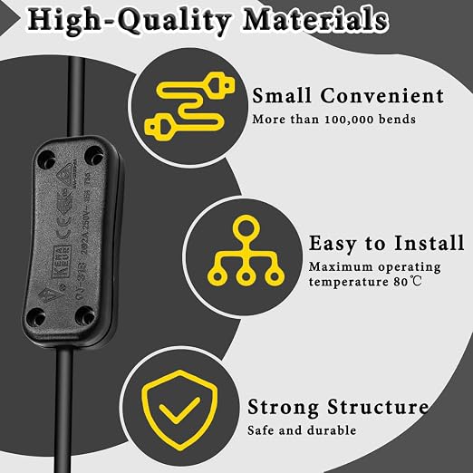6PCS Inline Cord Switch AC 250V 2A Appliance Switch Replacement Button Control - Image 5