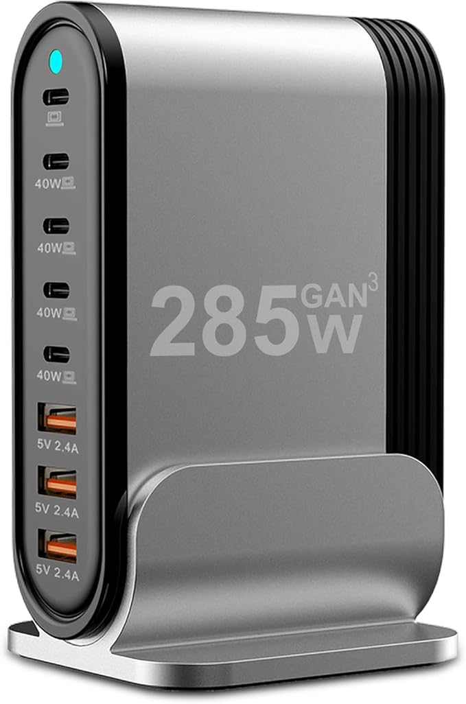 USB C Fast Charger : Fast Charging Station : 285W-8 Port Desktop Multiple by DENGWENQIANG