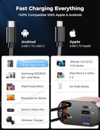 【Upgraded】 SUPERONE Retractable Car Charger 4 in 1, Fast Car Phone Charger - Image 6
