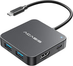 USB C Hub 10Gbps, 100W Power Delivery, 3 USB A3.1+1 USB-C 3.1 Data Port by ACASIS