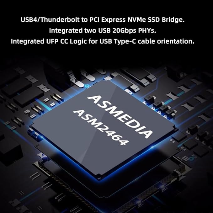 CY USB4.0 Type-C USB4 40Gbps to PCI-E 4.0 X4 SSD NVME NGFF M-Key Enclosure - Image 5