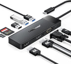 Lemorele USB C Docking Station for Laptop, 10 in 1 Triple Display Monitors by Lemorele
