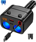 180W Retractable Car Charger Cigarette Lighter Splitter, 5 in 1 USB Fast Car by GemCoo