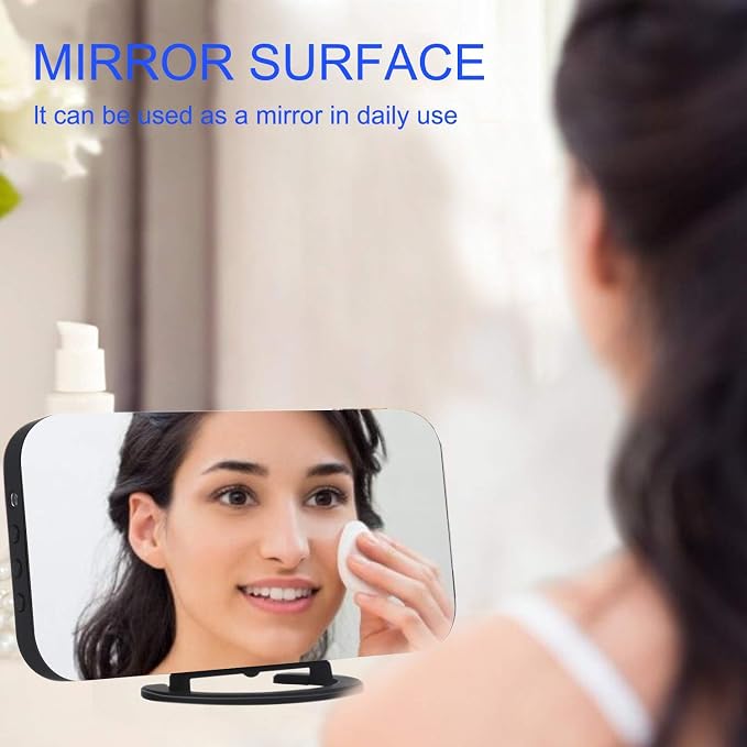 Digital Alarm Clock, Mirror Surface LED Electronic Clocks, - Image 7
