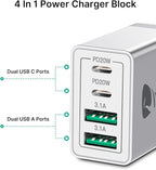 USB C Wall Charger, 40W Fast USB C Charger Block, 4-Port PD Power Adapter + QC - Image 2