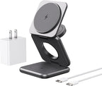 3 in 1 Charging Station for Apple Multiple Devices, Zinc Alloy Foldable Travel by Alilong