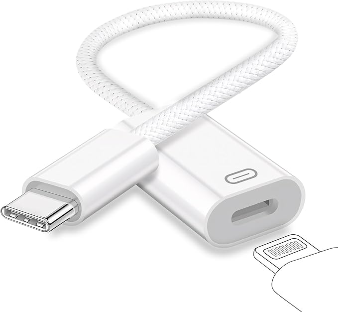 USB C to Lightning Headphone Audio Adapter, Type C Male to Female Lightning by Unknown