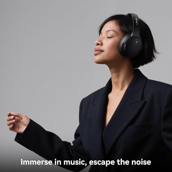 LEVN Hybrid Active Noise Cancelling Headphones, Wireless Headphones Bluetooth - Image 3
