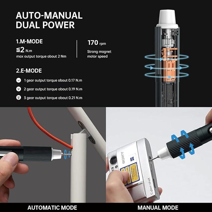 JAKEMY Cordless Electric Screwdriver, Upgraded 3 Gear Adjustable Torque - Image 6