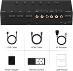 Y.D.F 3 Way HDMI 2.0 Switcher + 2 RCA to HDMI Converter 2 Way AV Composite CVBS - Image 7