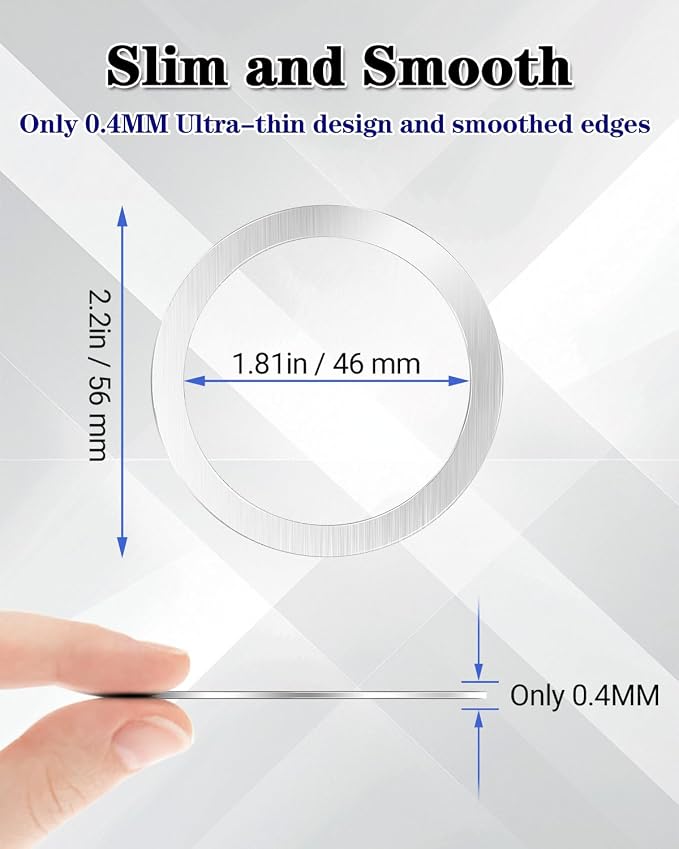 Metal Rings 6PCS, Ultra-Thin for MagSafe Sticker, Magnetic Adapter, Phone Cases - Image 3