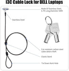 I3C Laptop Cable Lock Hardware Security Cable Lock Anti Theft 6.7FT Cable Lock - Image 3